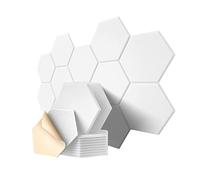 Graootoly Confezione da 12 acustici esagonali con bordo smussato, fonoassorbenti in schiuma, per decorazione da parete, studio e ufficio