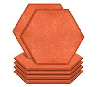 Graootoly Confezione da 6 acustici esagonali, fonoassorbenti, con bordi smussati, per registrazione, studio, ufficio, casa