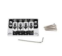 Graootoly Cordiere a ponte elettrico cromato a 4 corde con e chiave per elettrico a 4 corde