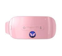 Graootoly Cuscino riscaldante mestruale elettrico, cintura per sollievo dal dolore alla vita, crampi, massaggiatore addominale vibrante (rosa) facile da usare