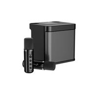 Graootoly Family K Song Bluetooth Speaker Set Canto Karaoke Bluetooth Audio All-In-1 Microfono Fili Suono Durevole Facile da Usare Nero