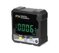 Graootoly IP54 4X90¡ã Inclinometro digitale portatile retroilluminato LCD goniometro digitale angolo righello riutilizzabile facile da usare (giallo)