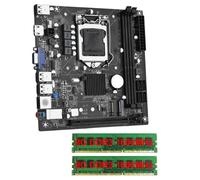 Graootoly ITX H61 Scheda madre desktop con 2x8G DDR3 1600MHz RAM CPU LGA 1155 Supporto fino a 16GB RAM Slot Scheda di rete 100M Durevole Facile da installare Facile da usare