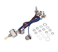 Graootoly Kit di cablaggio per chitarra elettrica, 2T2V, 3 interruttori a levetta, 500 K, potenziometri e ricambio per chitarra LP