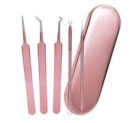 Graootoly Kit di strumenti per la rimozione di punti neri, brufoli, punti neri, imperfezioni, brufoli, con in metallo portatile