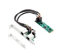 Graootoly M.2 a doppia porta 2.5G Ethernet NIC scheda di rete 2Port RJ45 B Key e M Key 2500 Mbps RTL8125B Chipset per il