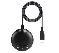 Graootoly Microfono da conferenza USB portatile a 360°, microfono omnidirezionale a condensatore, con funzione di controllo mute e volume, cancellazione del rumore, durevole e facile da usare
