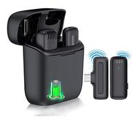 Graootoly Microfono Lavalier wireless per Type-C Android Omnidirezionale Condensatore Registrazione Microfono per Intervista Video Podcast Vlog