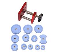 Graootoly Micropress - Strumento di pressatura per cassa 'orologio Micropress, strumento di pressatura medio per cassa 'orologio con 12 matrici in nylon per la riparazione di orologi, Rosso e