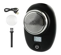 Graootoly Mini rasoio elettrico da viaggio per uomo tascabile lavabile ricaricabile portatile indolore Cordless Trimmer durevole riutilizzabile nero