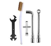 Graootoly Pack of 5 3D Printer Parts Wrench + Mini Socket + Nozzle Brush + 6 mm 7 mm L Wrench for 3