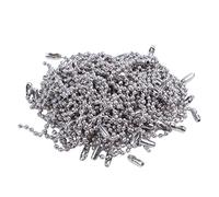 Graootoly Perline in acciaio , 10 cm, lunghezza 2,4 mm, 100 pezzi, tonalità