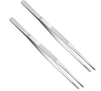 Graootoly Pinzette da 2 pezzi Pinze per griglia in acciaio lungo chef clip barbecue carne manzo pinze bar barman pinzette 30 cm