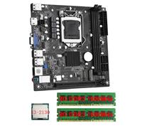 Graootoly Scheda madre ITX H61 Desktop + I3-2130 +2x8G DDR3 1600MHz RAM CPU LGA 1155 Supporto fino a 16GB RAM Slot Scheda di rete 100M Durevole Facile da installare Facile da usare