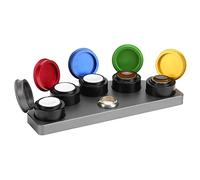 Graootoly Supporto per oliatore a immersione per orologio, in pressofusione, 5 tazze per oliatore con coperchio, per riparazione di orologi, olio, grasso, strumento per orologiaio, Come mostrato