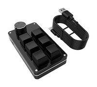 Graootoly Tastiera meccanica personalizzata con 6 USB RGB Macro Keyboard Programming Macro Gaming Tastiera Photoshop