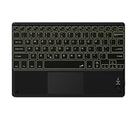 Graootoly Tastiera retroilluminata ultra sottile con touchpad, fili retroilluminata per Android/Windows/IOS