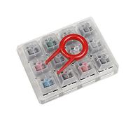 Graootoly Tester per interruttore a 12 con base in acrilico per tastiera meccanica Cherry MX tastiera meccanica interruttore con estrattore chiave