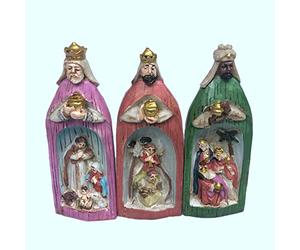 Graootoly Three Men Nativity Set Resin Crafts Three Statuetta Nativity Set Astratto