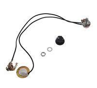 Graootoly Trasduttore piezoelettrico per pickup per chitarra da 27 mm, amplificatore precablato con uscita da 6,35 mm, per chitarra acustica, ukulele, scatola per sigari