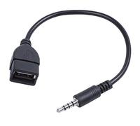 Graootoly USB, AUX, 3,5 mm per di ricarica dati audio nero