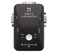 Graootoly USB Kvm Switch Switcher 2 porte Vga Svga Switch Box USB 2.0 Mouse Keyboard 1920X1440 Switch Box