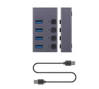 Graootoly USB3.0 Splitter 4Port di ricarica multi-interfaccia HUB con interruttore durevole facile da usare