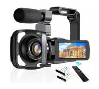 Graootoly Videocamera Videocamera Videocamera Nero Videocamera Videocamera Videocamera in Plastica Videocamera HD 4K 56MP Fotocamera digitale WIFI con Microfono 2.4G Touch Screen