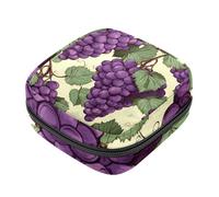Grape-1516 - Borsa per lo smaltimento dei tovaglioli igienici, con cerniera di grande capacità, per donne e ragazze, borsa per assorbenti mestruali