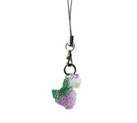 Grape Beaded Phone Chain Adds Personality to Your Device Colorful Phone Lanyard Handmade Bead Arrangement for Daily