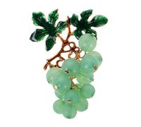 Grape Brooch for Women Christmas Jewelry Rhinestone Enamel Pin Dress Accessory Lapel Clip