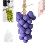 Grape Cluster Soap on a Rope, sapone d'uva, sapone fatto a mano, sapone su corda per viso, doccia e mani, asta decorativa per sapone (20, viola)