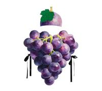 Grape Costume - Hilarious Fruit Dress Up, Kids Adults Grape Cosplay Suit With Hat, Soft Poliestere Novelty Outfit, Comedy Prank Clothing For Birthday Stage Drama Event | For Party Gathering Women Men