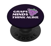 Grape Minds Think Alike Carino Adorabile Kawaii Uva Cibo Pun PopSockets PopGrip Adesivo
