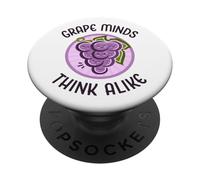 Grape Minds Think Alike Carino Adorabile Kawaii Uva Cibo Pun PopSockets PopGrip Adesivo