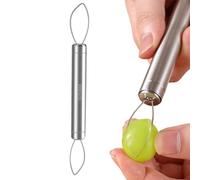 Grape Peeler, Stainless Steel Tool, 7.28x0.79in Double Headed Peeling Gadget, Efficient Skin Removal, Compact Portable Design for Daily Fruit Prep, Salad, Cocktail, Travel, Camping
