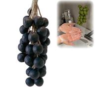 Grape Shaped Soap, Handmade Bar Soap for Face and Body Wash, Grape Cluster Artisan Soap Bar, Decorative Gift for Bridal Showers, Baptisms & Home Spa (Dark Purple,20)