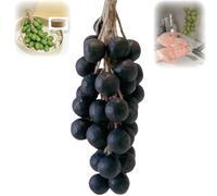 Grape Shaped Soap, Handmade Bar Soap for Face and Body Wash, Grape Cluster Artisan Soap Bar, Decorative Gift for Bridal Showers, Baptisms & Home Spa (Dark Purple,20+Gift Box)