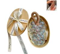 Grape Soap, Grape Soap on a Rope, Handcrafted Grapes Soaps on a Ropes, for Washing Hands and Bath, for Hand Washing, Air Freshening, or Decoration (Blue (Mint scent))