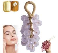 Grape Soap, Grape Soap on a Rope, Handmade Grapes Cluster Shaped Soaps, Cold-Process Bath Bar, For Washing Hands and Bath, Handcrafted Grape Bunch S-oap (1, Light Purple)