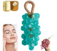 Grape Soap, Grape Soap on a Rope, Handmade Grapes Cluster Shaped Soaps, Cold-Process Bath Bar, For Washing Hands and Bath, Handcrafted Grape Bunch S-oap (1, Royal Blue)