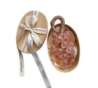 Grape Soap, Handcrafted Grapes Soap on a Ropes, Easy-to-Hang Design & Long-Lasting Lather, Ideal for Bathroom Storage, Daily Use & Travel (Pink)