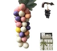 Grape Soap On A Rope,Grape Cluster Soap, Handmade Grape-Shaped Soap,Natural Cold Process Artisan Soaps for Face, Body Shower & Hands, Decorative Gift (mixed colors)
