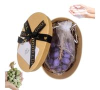 Grape Soap on a Rope, Grape Cluster Soap, Handmade Grapes Shaped Soaps, Natural Cold Process Artisan Soaps, for Washing Hands and Fresh Air Men Women (Purple 20 Pcs,Box)