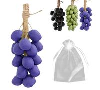 Grape Soap on a Rope, Grape on a Kit, Natural Scented Moisturizing on a Ropes Bunch Shaped, Bath Soaps on a for Women & Man, Grapee Cluster Soaps on a Ropee (40, Purple)