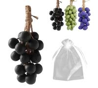 Grape Soap on a Rope, Grape on a Kit, Natural Scented Moisturizing on a Ropes Bunch Shaped, Bath Soaps on a for Women & Man, Grapee Cluster Soaps on a Ropee (40, Black)