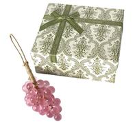 Grape Soap On A Rope, Handcrafted Grape Soap, Handmade with Fresh Vine Grapes Essence, Natural Face & Body Bath Bunch Soaps Perfect for Skin Hydration (gift box) (crystal pink)