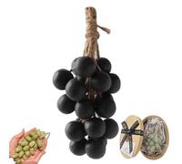 Grape Soap on a Rope,Handcrafted Grapes Soape on a Ropes Bunch Shaped, Decorative Grape Soaps Bars,for Face & Body Bath Shower, Home Decor Gift (Black)