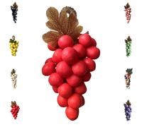 Grape Soap on a Rope, Handmade Bunch Shaped Bar Artisans, Natural Cold Process Artisan Soaps, Body Bath Grapes Bunch Soap for Shower (Red)