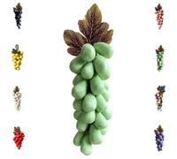 Grape Soap on a Rope, Handmade Bunch Shaped Bar Artisans, Natural Cold Process Artisan Soaps, Body Bath Grapes Bunch Soap for Shower (Green)